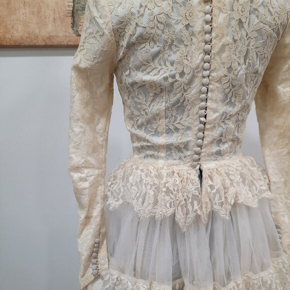 Vtg 40s wedding dress - Handmade - Picture 6 of 15